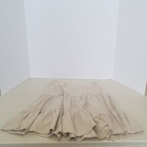 Modest khaki A-line skirt